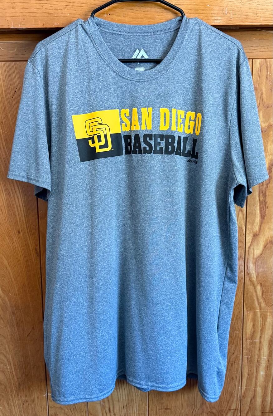 Majestic San Diego Padres Baseball Heather-Gray Men's XL